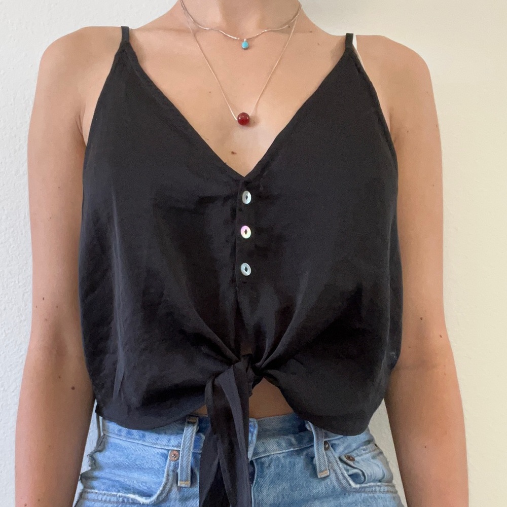 Free people silk tie front brami